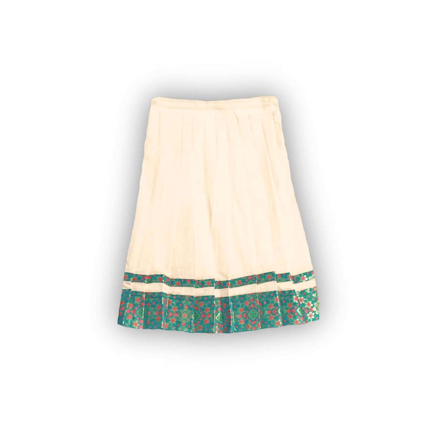 Skirt & Top Set for Girls: Traditional Onam Attire From NutsClothing | Peacock Green | Gold | Red | For Ages 6 Months to 7 Years