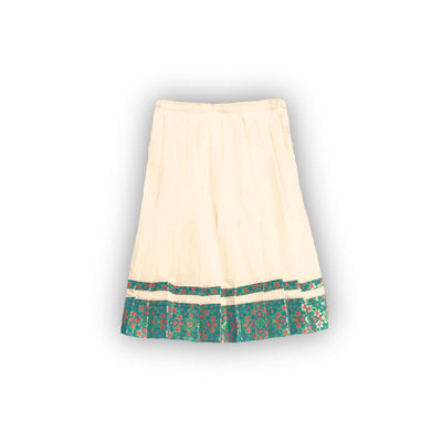 Skirt & Top Set for Girls: Traditional Onam Attire From NutsClothing | Peacock Green | Gold | Red | For Ages 6 Months to 7 Years