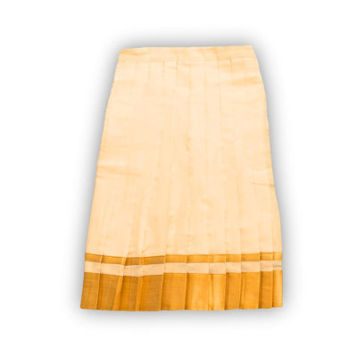 Skirt & Top Set for Girls: Traditional Onam Attire From NutsClothing | Embroidery - Kasavu | For Ages 6 Months to 7 Years