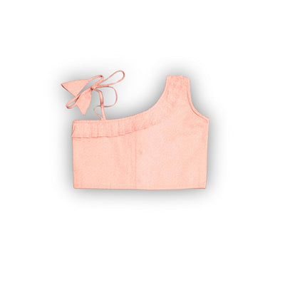 Skirt & Top Set for Girls: Traditional Onam Attire From NutsClothing | Rani Pink | Lavender | Green | Blue | For Ages 6 Months to 7 Years