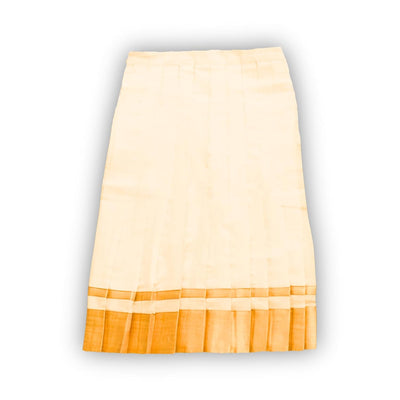 Skirt & Top Set for Girls: Traditional Onam Attire From NutsClothing | Embroidery - Kasavu | For Ages 6 Months to 7 Years