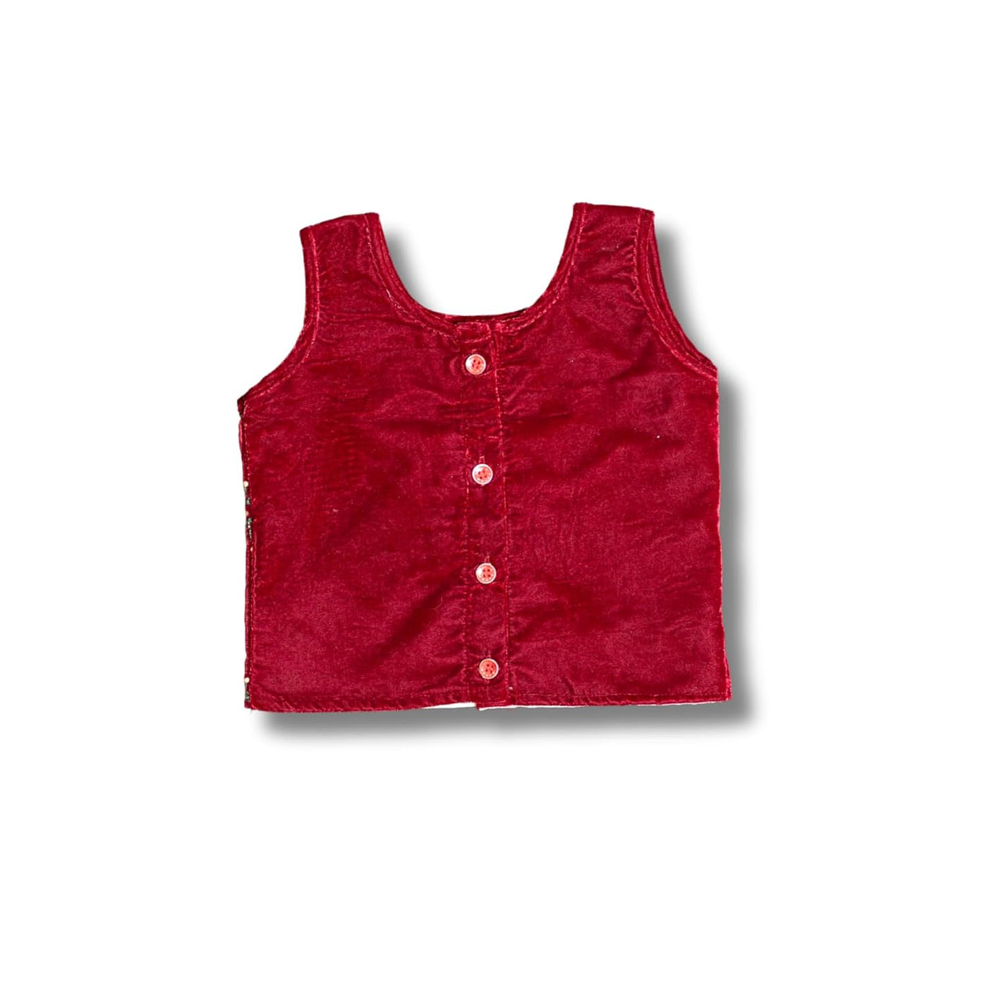 Skirt & Top Set for Girls: Traditional Onam Attire From NutsClothing | Maroon | Dark Green | Midnight Blue | For Ages 6 Months to 7 Years