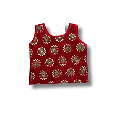 Skirt & Top Set for Girls: Traditional Onam Attire From NutsClothing | Maroon | Dark Green | Midnight Blue | For Ages 6 Months to 7 Years