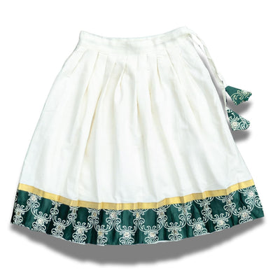 Skirt & Top Set for Girls: Traditional Onam Attire From NutsClothing | Pink | Dark Green | Light Green | Maroon | Wine | For Ages 6 Months to 7 Years