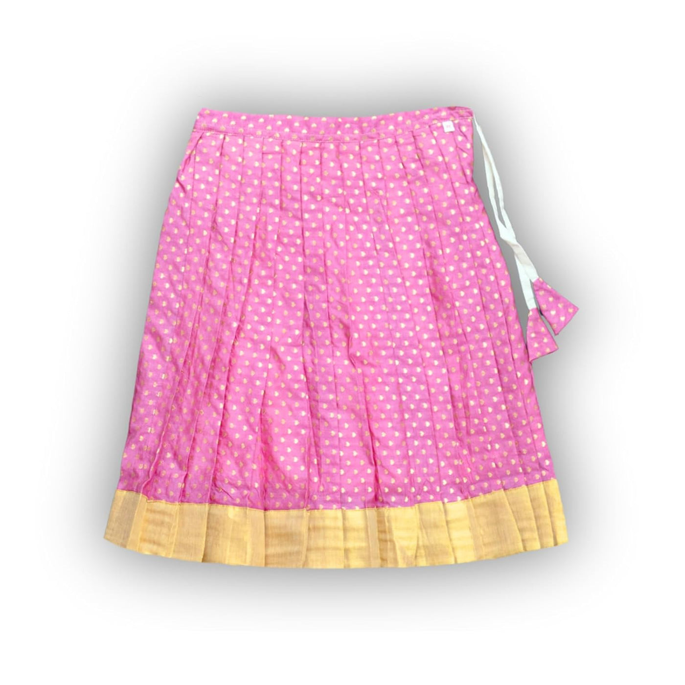 Skirt & Top Set for Girls: Traditional Onam Attire From NutsClothing | Rani Pink | Lavender | Green | Blue | For Ages 6 Months to 7 Years