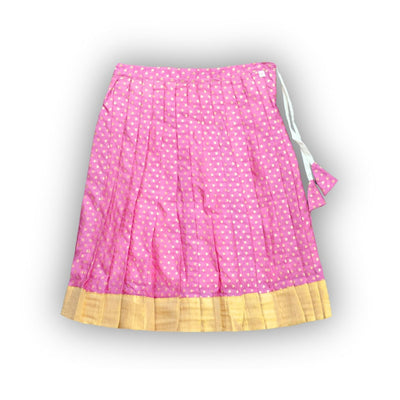 Skirt & Top Set for Girls: Traditional Onam Attire From NutsClothing | Rani Pink | Lavender | Green | Blue | For Ages 6 Months to 7 Years