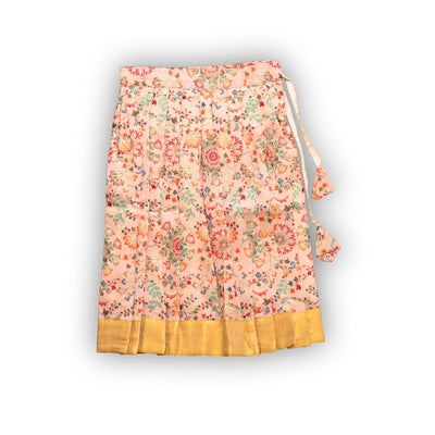 Skirt & Top Set for Girls: Traditional Onam Attire From NutsClothing | Peach Pink | Icy Blue| Pearl White