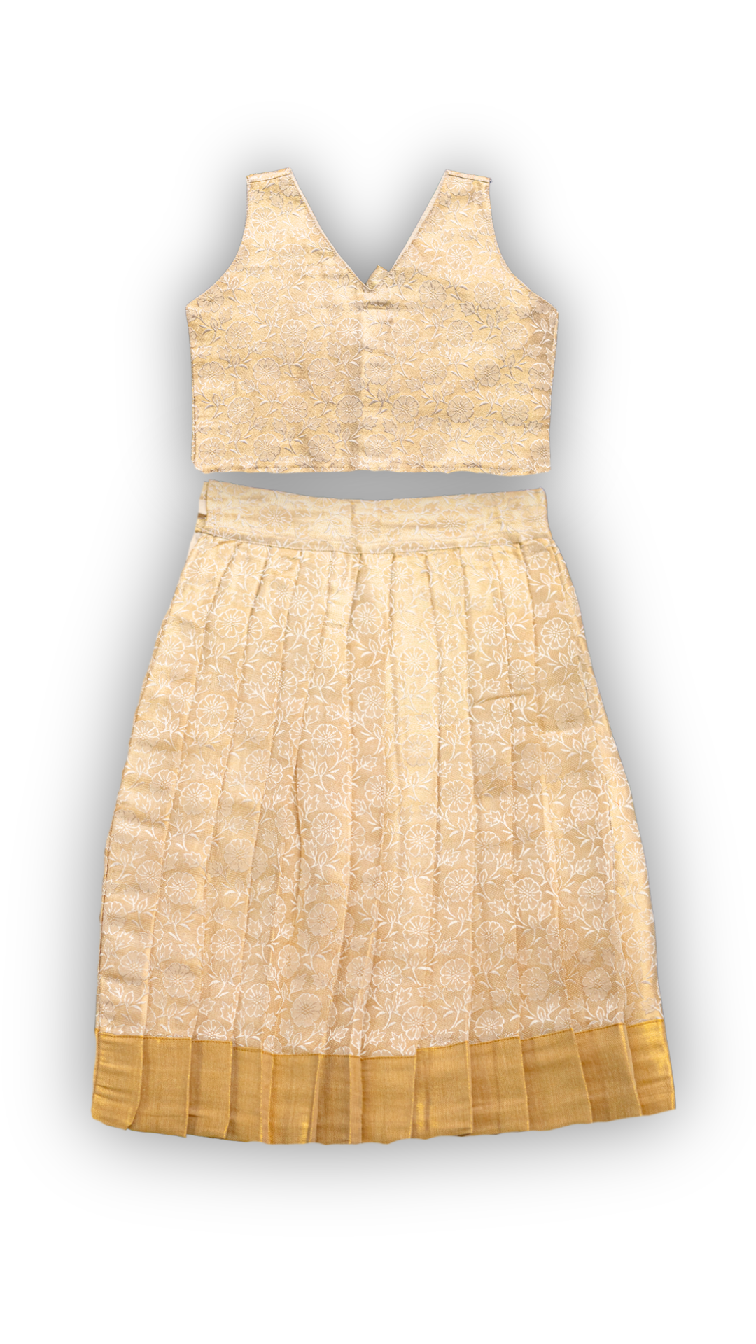Ivory Kasavu – Festive Skirt & Top Set